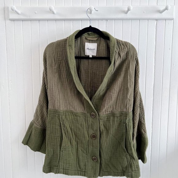 Madewell Green Robe Kimono Jacket - Picture 2 of 4